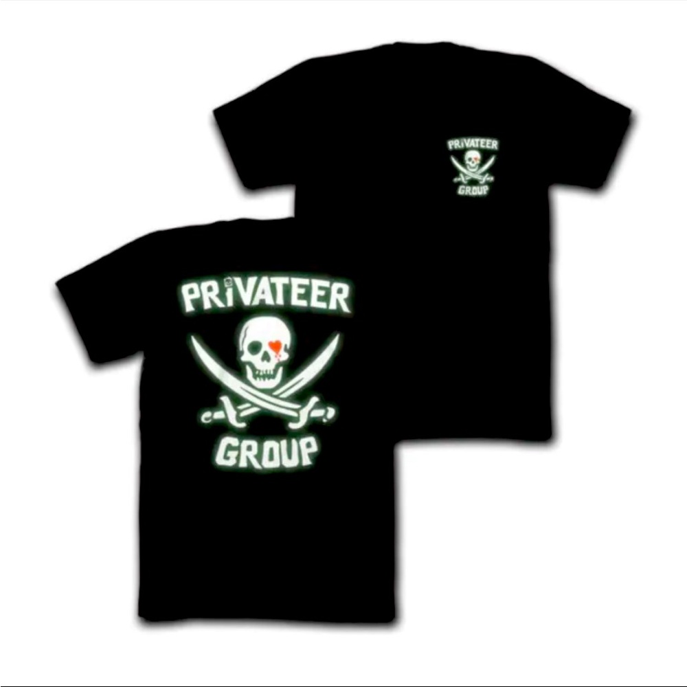 NEW LARGE Privateer GITD Blackbeard Pirate Shirt Not House Party Distro gbrs